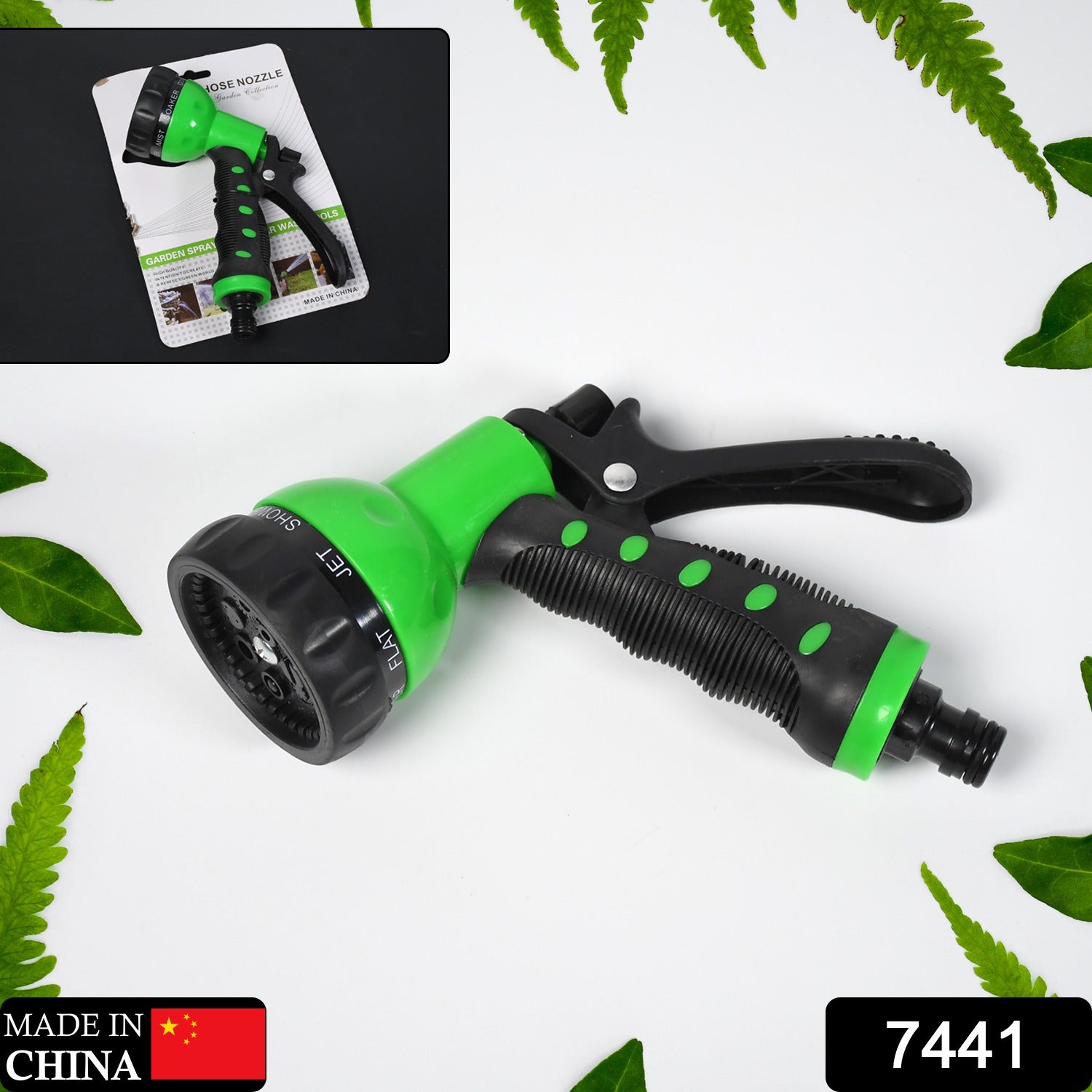 7441 Hose Nozzle Garden Hose Nozzle Hose Spray Nozzle with 8 Adjustable Patterns Front Trigger Hose Sprayer Heavy Duty Metal Water Hose Nozzle for Cleaning, Watering, Washing, Bathing DeoDap 7441 Hose Nozzle Garden Hose Nozzle Hose Spray Nozzle with 8 Adjustable Patterns Front Trigger Hose Sprayer Heavy Duty Metal Water Hose Nozzle for Cleaning, Watering, Washing, Bathing DeoDap